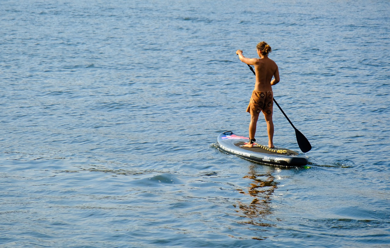 Stand-Up Paddling am Herthasee